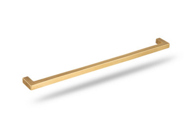 The Foundryman 12 Inch Straight Flat Bar Solid Brass Handles from B&Q