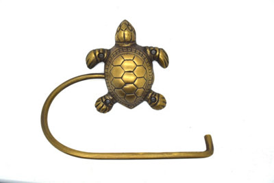 The Foundryman Turtle Design Solid Bass Toilet Roll Holder from B&Q