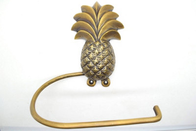 The Foundryman Pineapple Brass Toilet Roll Holder from B&Q