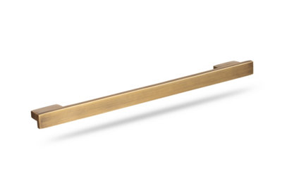 The Foundryman 9 Inch Straight Flat Bar Solid Brass Handle from B&Q