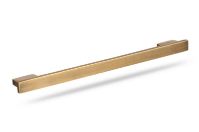 The Foundryman 12 Inch Straight Flat Bar Solid Brass Handle from B&Q