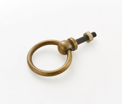 The Foundryman 1.7 Inch Brass Drop Ring Handles from B&Q