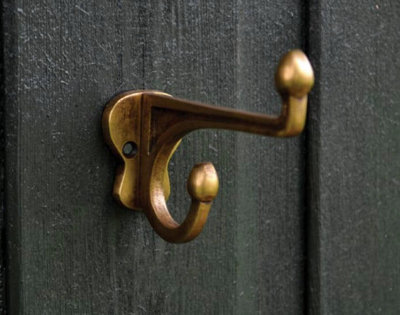 The Foundryman School House Solid Brass Wall Hook from B&Q