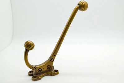 The Foundryman 5 Inch Aztec Design Solid Brass Wall Hook from B&Q