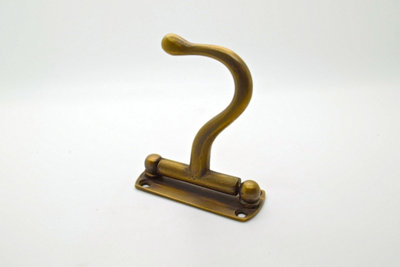 The Foundryman Brass Wall And Door Folding Hook from B&Q