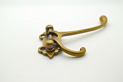 The Foundryman Art Deco Folding Brass Wall And Door Hook from B&Q