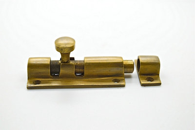 The Foundryman 3.5 Inch Solid Brass Slide Bolt from B&Q