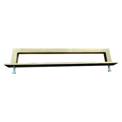 The Foundryman 6 Inch Solid Brass Square Handle With Backplate from B&Q