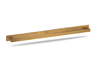 The Foundryman 12.5 Inch Solid Brass Square Handle With Backplate from B&Q