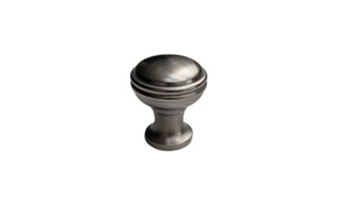 The Foundryman 1 3/8 Inch (3.5Cm) Round Decorative Drawer Pull Solid Brass With Steel Finish