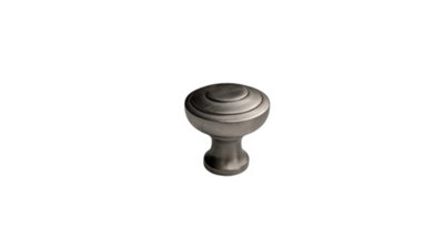 The Foundryman 1 3/8 Inch (3.4Cm) Retro Round Drawer Pull Solid Brass With Steel Finish