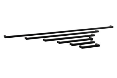 The Foundryman 4 Inch Straight Flat Bar Solid Brass Handle With Black Powder Coat from B&Q