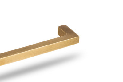 The Foundryman 12 Inch Straight Flat Bar Solid Brass Handles With Black Powder Coat from B&Q