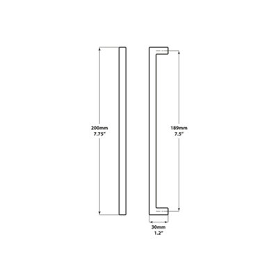 The Foundryman 18 Inch Straight Flat Bar Solid Brass Handles With Black Powder Coat from B&Q