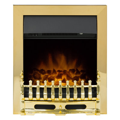 B&Q -  Blenheim Electric Fire In Brass