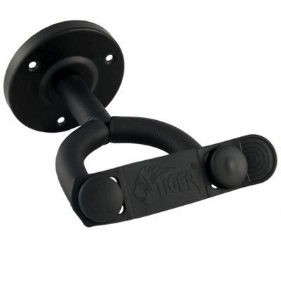 Tiger GST42-BK Guitar Wall Hanger | Secure Wall Mount Hook with Optional Securing Strap - Image 3