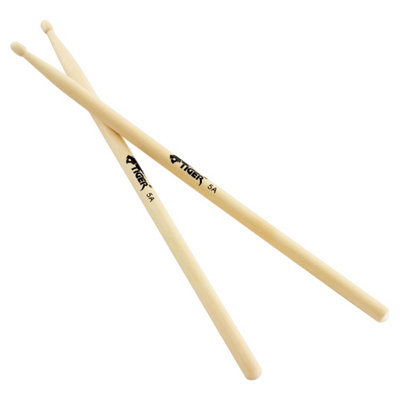 Tiger Music 5A Maple Drumsticks With Wooden Tips - Neutral - Image 3