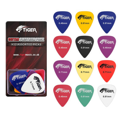 Tiger GAC64-12 Guitar Picks - Variety of Gauge | Pack of 12 Plectrums - Image 3
