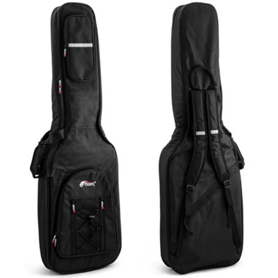 Tiger GGB42-BS 18mm Padded Bass Guitar Gig Bag with Back Straps and Handle | Soft Padded Carry Case Ideal for Travel or Rehearsals - Black - Image 3