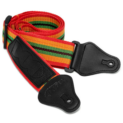 Tiger Music Stp2 Nylon Guitar Strap For Acoustic, Electric & Bass Guitars - Reggae - Neutral - Image 3