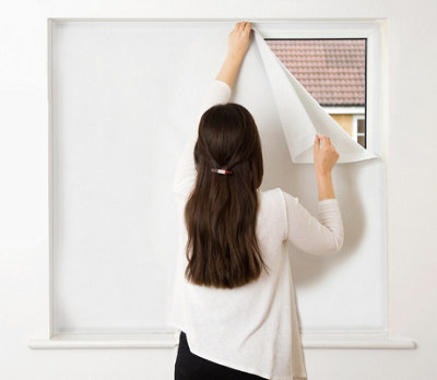Easyblinds Easynight Premium Blackout BlindWhiteComplete BlackoutSelf-AdhesiveCut To Size,shape Up To 270X135Cm from B&Q