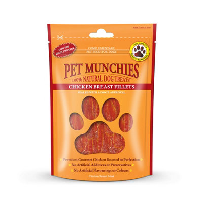 Pet Munchies Chicken Breast Fillets 100G from B&Q