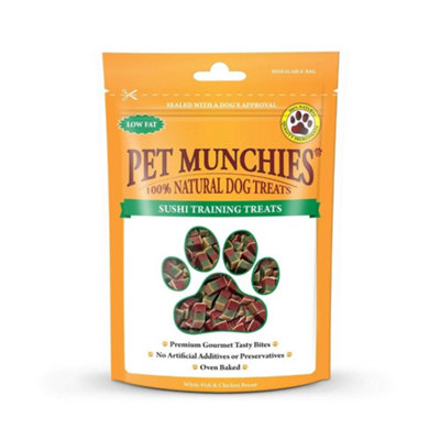Pet Munchies Sushi Dog Training Treats, Oven Baked Tasty Bites with Natural Real Meat, Low in Fat 50g (Pack of 8) - Image 4