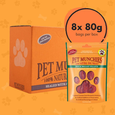 Pet Munchies Duck Breast Fillets 80G X 8 Pack from B&Q
