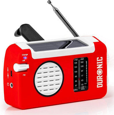 B&Q -  Solar Radio Hybrid Wind Up Hand Crank Emergency Am/fm Radio Portable With Rechargeable Battery For Outdoor Camping Hiking