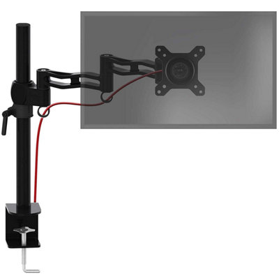 Duronic Dm351X3 /bk 1-Screen Monitor Arm With Desk Clamp And Vesa BracketsAdjustable Height Tilt Swivel10Kg13-27Black from B&Q