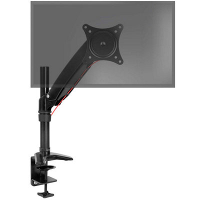 Duronic Dm551X1 1-Screen Monitor Spring Arm With Desk ClampVesa BracketAdjustable Height Tilt Swivel7.8Kg15-27Black from B&Q