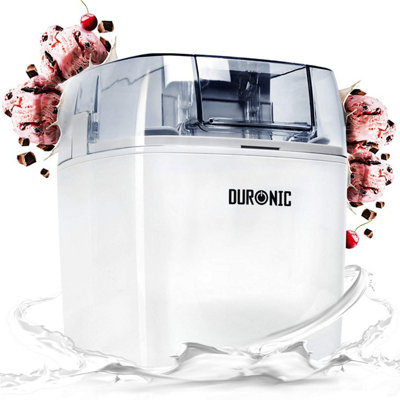 Duronic Im540 Ice Cream Maker MachineCreate Homemade Frozen Desserts In 30 Minutes1.5L Freezing Bowl9.5WWhite from B&Q