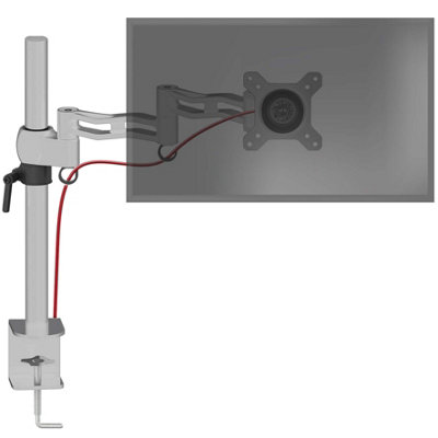 Duronic Dm351X3 /sr 1-Screen Monitor Arm With Desk Clamp And Vesa BracketsAdjustable Height Tilt Swivel10Kg13-27Silver from B&Q