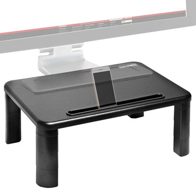 Duronic Dm055 Monitor Stand Riser 40X28CmLaptop And Screen Stand For Desktop10Kg CapacityMdf WoodBlack from B&Q