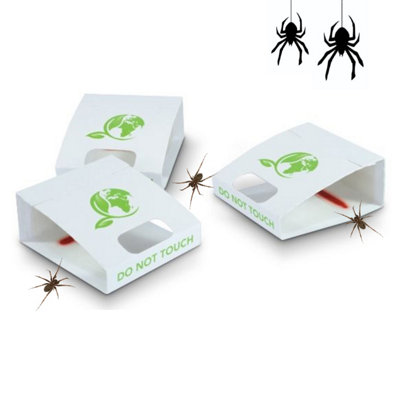 Pest O One Spider Trap Crawling Insect Killer Child And Pet Safe Beetle Ants Cockroaches Bedbug Flea Woodlice Pre Baited Traps (Pack Of 12) from B&Q