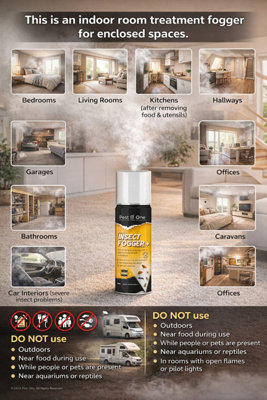 Insect Fogger for Fleas Bed Bug, Flies, Moths Bomb Fogger kill all One ...