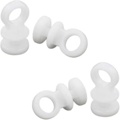SISI UK Curtain Rail Slider Hooks Rollers Curtain Track Glider Hook Integra Discrete Slim Glide Lubri Button Slides Hooks Pack Of 40 from B&Q