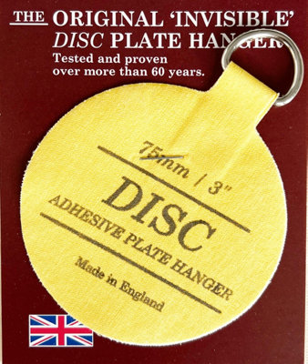 Sisi Uk Disc Plate Hanger For Walls Invisible Plate Holder 75Mm Self Adhesive Stick On Hooks For Picture Plate Hanging Wall Decoration X 5