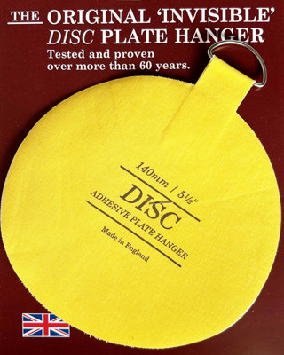 SISI UK Disc Plate Hanger For Walls Invisible Plate Holder 140mm Self Adhesive Stick On Hooks Picture Plate Hanging Wall Decoration X 5 from B&Q