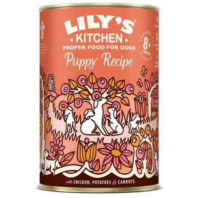 Lily's Kitchen Wet Dog Tin Puppy Recipe Chicken 400G (Pack Of 6) from B&Q