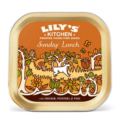 Lily's Kitchen Wet Dog Tray Sunday Lunch 150G X 10 Grain