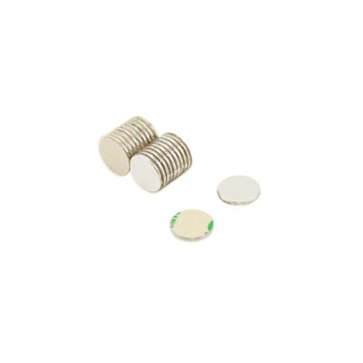 Adhesive N42 Neodymium Magnet For ArtsCraftsModel MakingHobbies10mm Dia X 1mm0.58Kg PullSouthPack Of 20 from B&Q