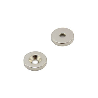 B&Q Neodymium Magnet For Arts, Crafts And Model Making - 25Mm Dia X 5Mm Thick X 6.0Mm C/Sink - Pull - North 11.2Kg