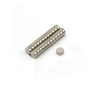 N42 Neodymium Disc Magnet6mm Dia X 3mm Thick0.9Kg Pull (Pack Of 20) from B&Q