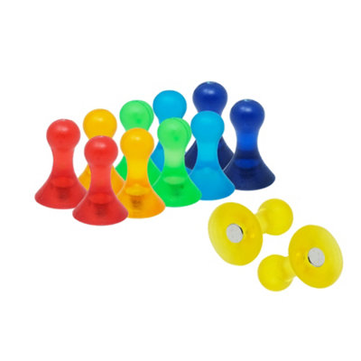 Large Assorted Fruity Coloured Skittle Magnets For FridgeWhiteboardNoticeboardFiling Cabinet (Pack Of 6) from B&Q