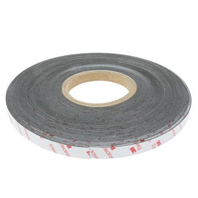 Ferroflex 12.5mm Wide Self Adhesive & Gloss White Ferrous Strip30M Length from B&Q