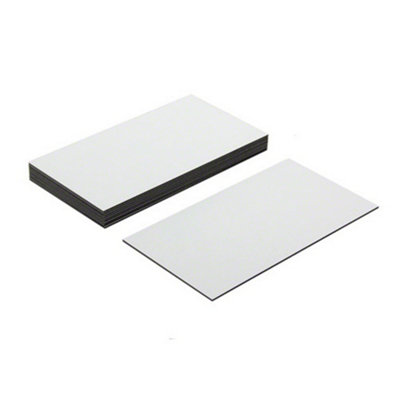 Magflex Lite 89mm Long X 51mm Wide Flexible Magnetic LabelsGloss White Dry Wipe Surface (10 Sheets) from B&Q