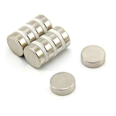 N42 Neodymium Magnet For ArtsCraftsModel MakingDiyHobbiesOffice And Home15mm Dia X 5mm Thick5.4Kg PullPack Of 4 from B&Q