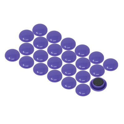 Small Purple Planning Office Magnets For FridgeWhiteboardNoticeboardFiling CabinetPack Of 24 from B&Q