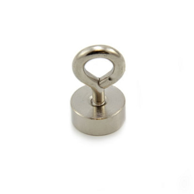 B&Q 19Mm Dia Neodymium Clamping Magnet With M5 Eyebolt For Hanging, Holding Or Displaying Items - 17Kg Pull